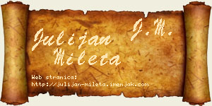 Julijan Mileta vizit kartica